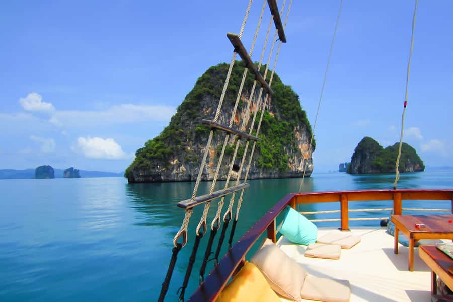 From Phuket: Full-Day Phang Nga Bay Cruise with Meals - From Ao Por pier toward Koh Yao