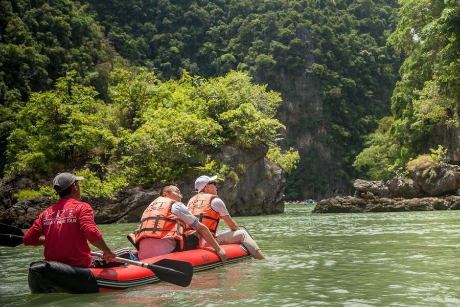 From Phuket: James Bond and Phang Nga Bay Tour by Speedboat - The return ride and what the $64 price covers
