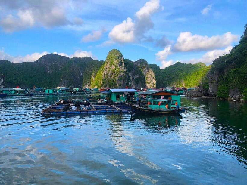 Full Day Boat Tour explore Cat Ba Archipelago & Lan Ha Bay - 9:15 AM, Viet Hai Village and the Cat Ba National Park ride