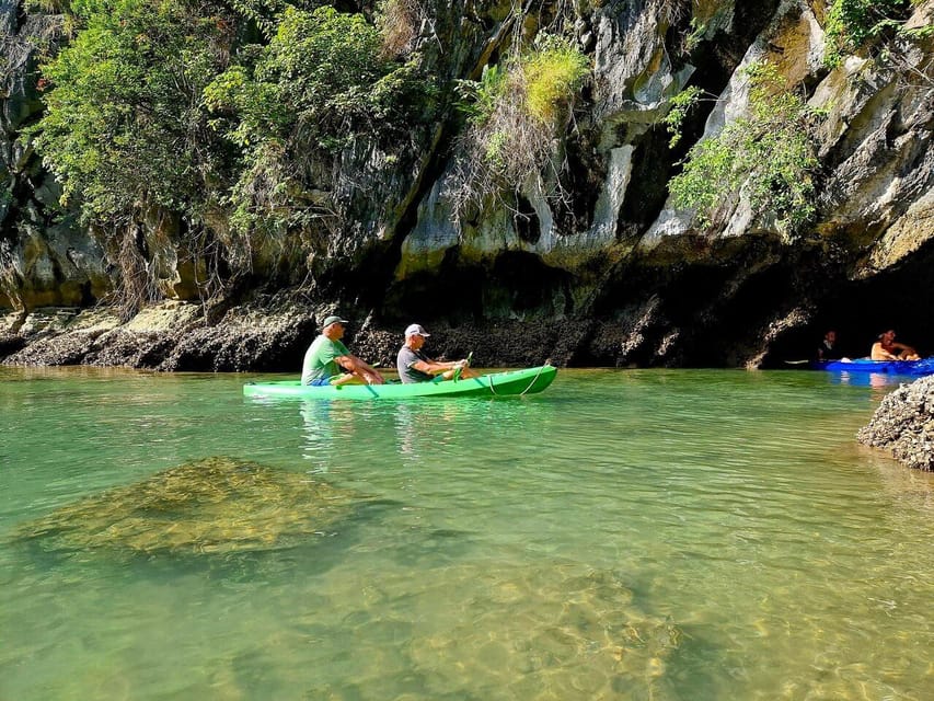Full Day Boat Tour explore Cat Ba Archipelago & Lan Ha Bay - 1:00 PM, kayaking through caves and quiet lagoons