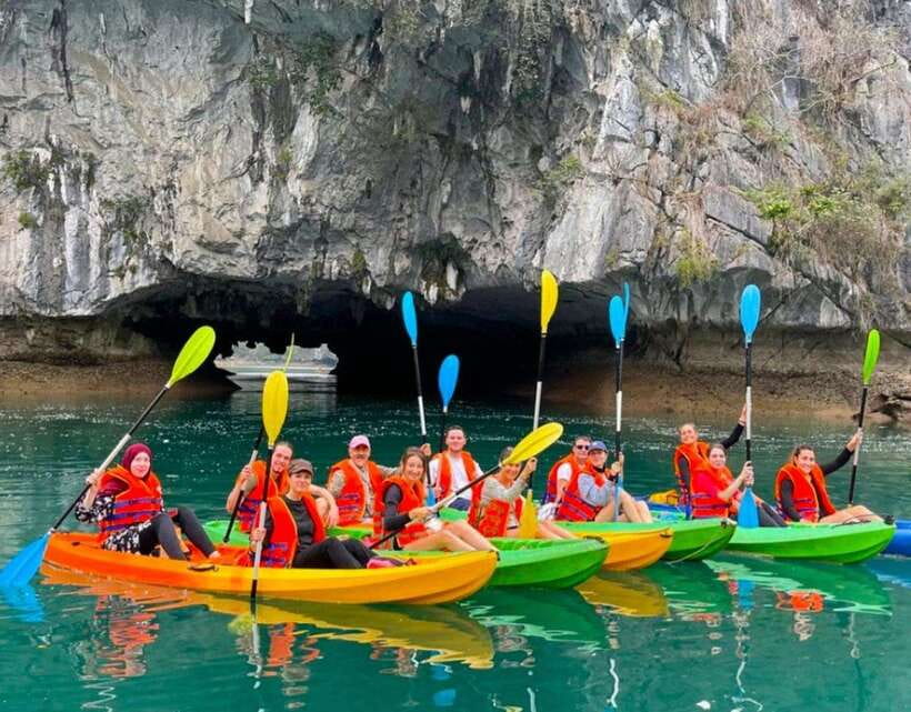 Full Day Boat Tour explore Cat Ba Archipelago & Lan Ha Bay - 2:30 PM, fruit, snacks, and the afternoon tea party
