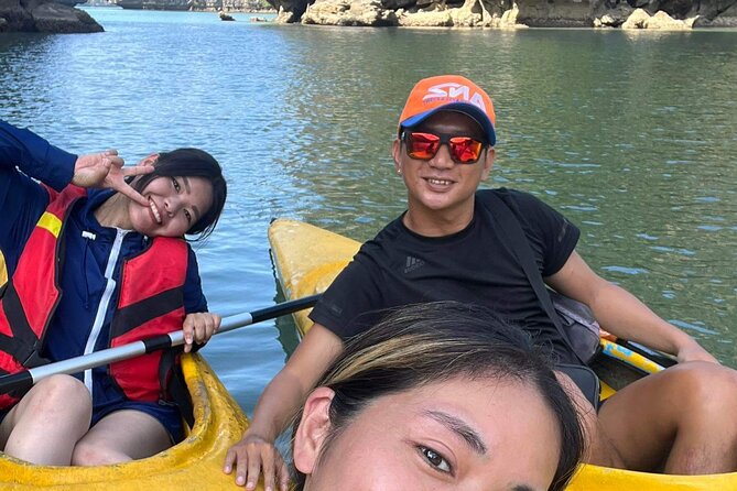 Full Day Boat Tour in Halong Bay, Cat Ba Archipelago & Lan Ha Bay - Lan Ha Bay, kayaking, swimming, and time on deck