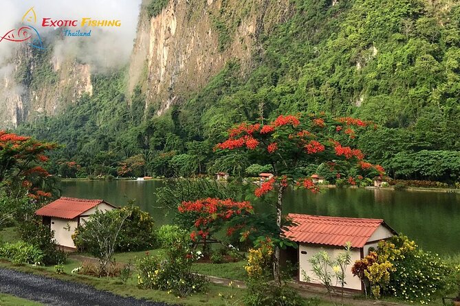 Full-Day Freshwater Lake Resort Fishing in Phang Nga - Walking among fruit trees as the sun drops