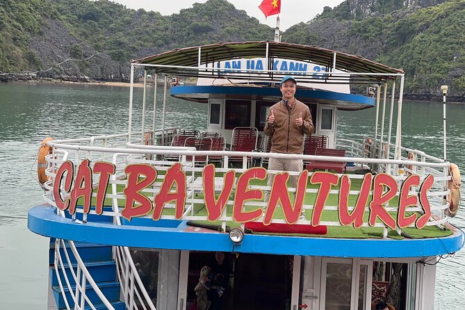 Full day trip to Lan Ha-Ha Long Bay from Cat Ba, avoid the crowds - Ba Trai Dao Beach and the first swim