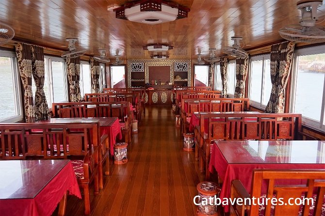 Full day trip to Lan Ha-Ha Long Bay from Cat Ba, avoid the crowds - Cruising into Ha Long Bay at lunchtime