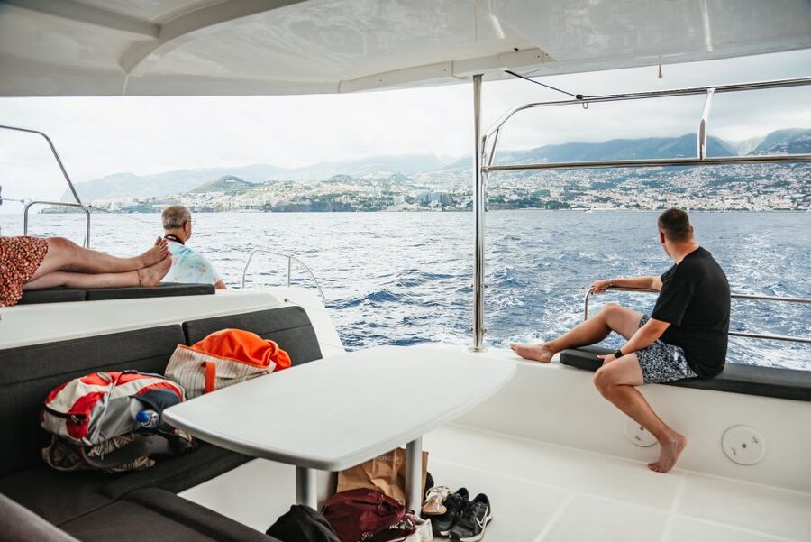 Funchal Bay: Dolphin & Whale Watch Luxury Catamaran Cruise - The first 45 minutes: leaving Funchal behind