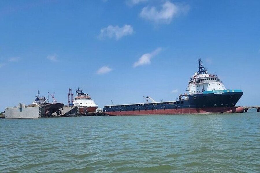 Galveston: Dolphin Watching Boat Tour in Galveston Bay - Ships, wrecks, and the Galveston shoreline