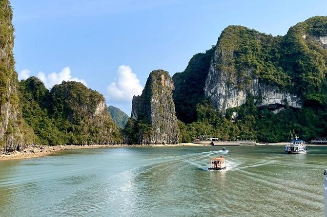 Ha Long Bay Day Cruise From Ha Noi - Arriving at Tuan Chau Harbor around midday