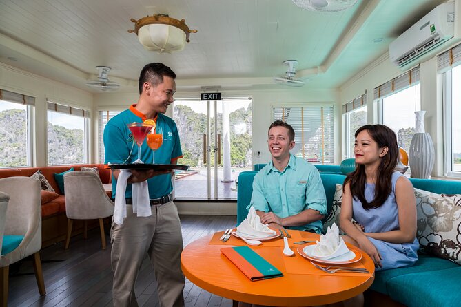 Ha Long Bay Day Tour with Lunch, Kayak, Cave explore - Happy hour, cooking demonstration, and the return cruise