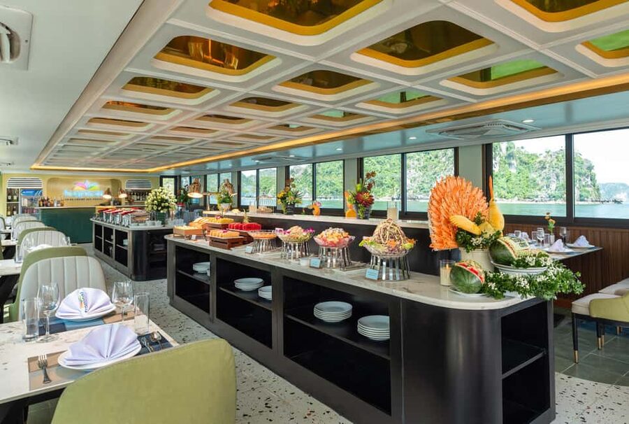 Ha Long Bay Luxury Day Cruise with Buffet Lunch - Luon Cave by Kayak or Bamboo Boat