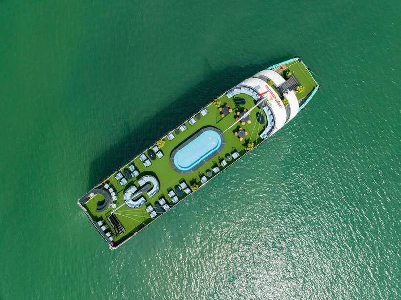 Ha Long Bay Luxury Full Day Cruise| Buffet & All Included - Sunset on the return cruise