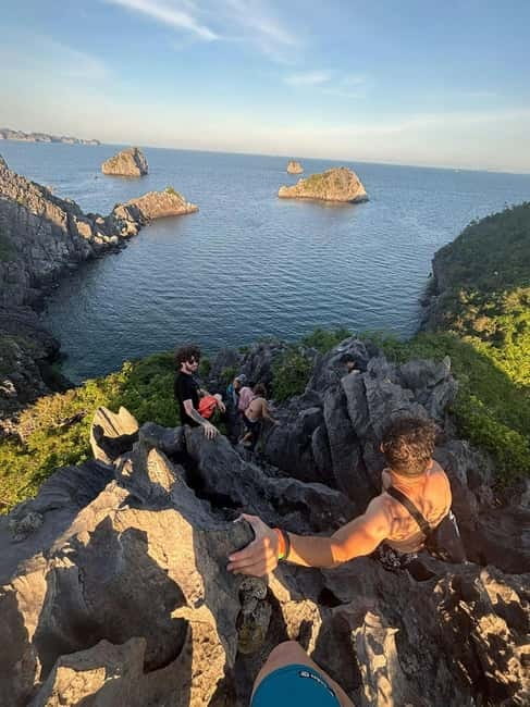 Ha Noi: 2 days Lan Ha Bay - hiking, biking, kayaking - The glowing water after sunset