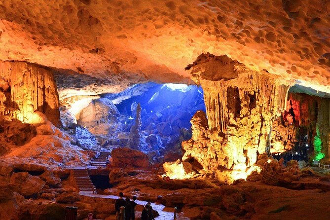 Halong 6 hours Boat tour with Cave, Kayak, lunch, transfer high-way from Hanoi - Ti Top Island for beach time and a high view