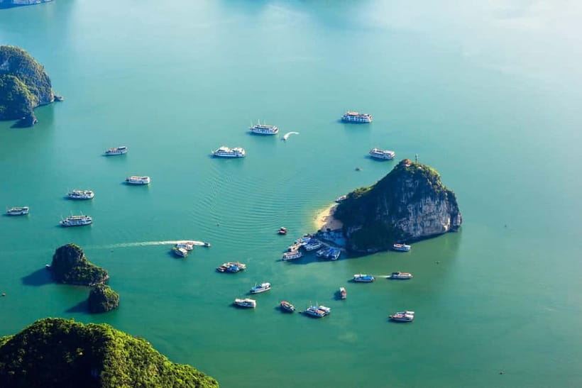 Halong 6 Hours Cruise: Kayak, Cave, Lunch, Beach & Island - Crowds are the main trade-off