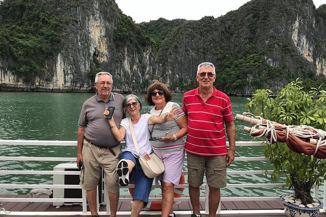HaLong Bay 1Day 6hrs cruising - Alova Premium Cruise - Limousine - Titop Island, beach time, and the climb
