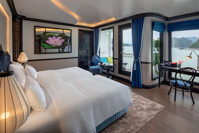 Halong Bay 2D1N Cruise Tour, Full Meals, Caves, Kayak &Transfer - Your Lotus cruise cabin and onboard setup