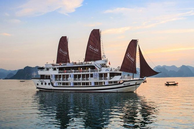 Halong Bay 2Day 1Night on Aclass Stellar Cruise 4 Star - Lunch with limestone islands outside the window