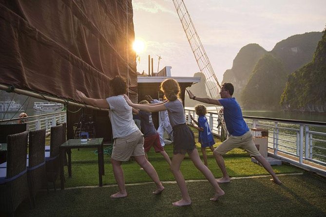 Halong Bay cruise 2 days 1 night - Boarding the boat around noon