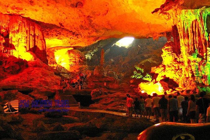 Halong Bay day cruise with Cave, Kayaking and Swimming on highway - Titop Island and the 420-step climb