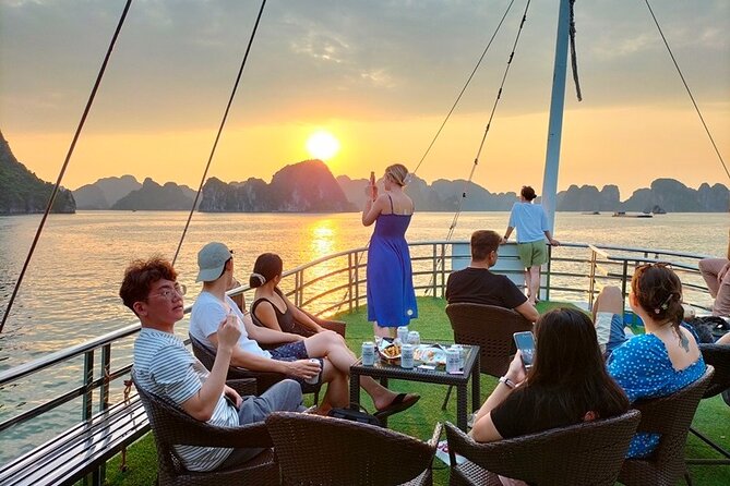 Halong Bay Day Tour 6Hour Deluxe Cruise Limousine Bus Small Group - Three hours cruising among Halong Bay’s islands