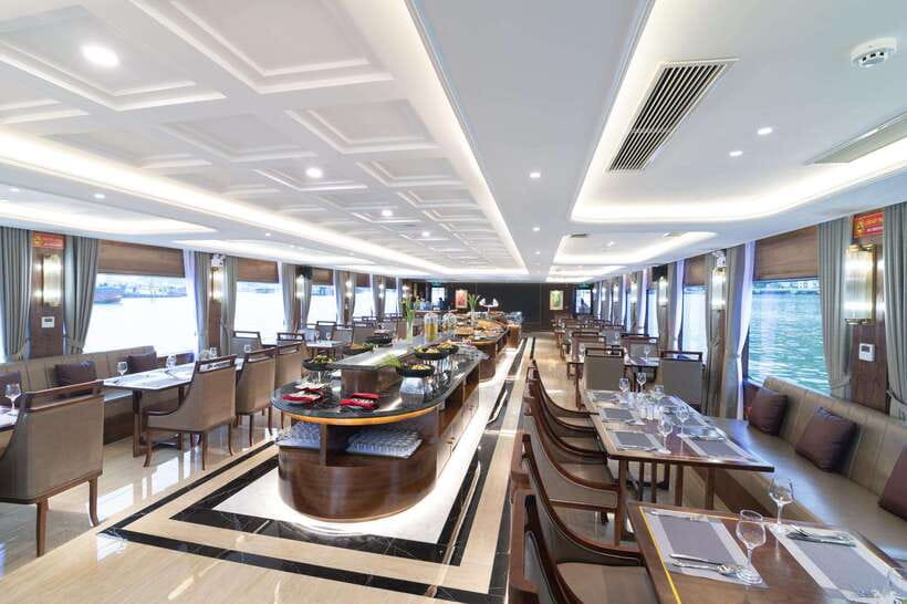 Halong bay day tour: Best seller IRIS CRUISE with live band - Seafood buffet, canapés, and live music