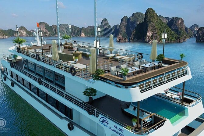 Halong Bay Day Tour By Diamond Era Cruise,Titop,Sung Sot & kayak - Lunch with more than 35 dishes
