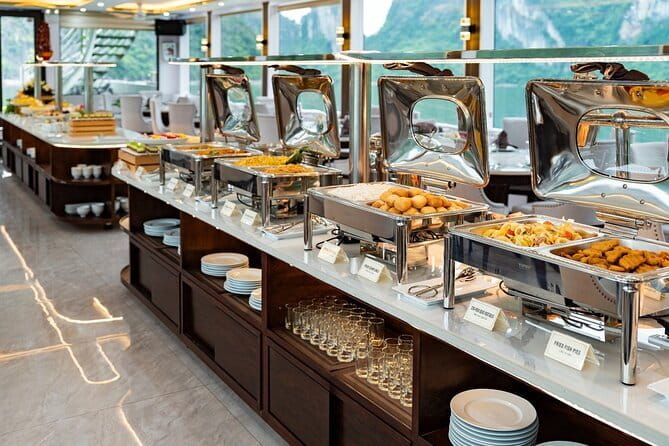 Halong Bay Day Tour Luxury Cruise With Jacuzzi and Buffet Lunch - Boarding at Tuan Chau Harbor around noon