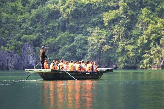 HaLong Bay Full Day With Surprise Cave, Kayaking, Swimming,Lunch - Walking through Sung Sot Cave on Bo Hon Island