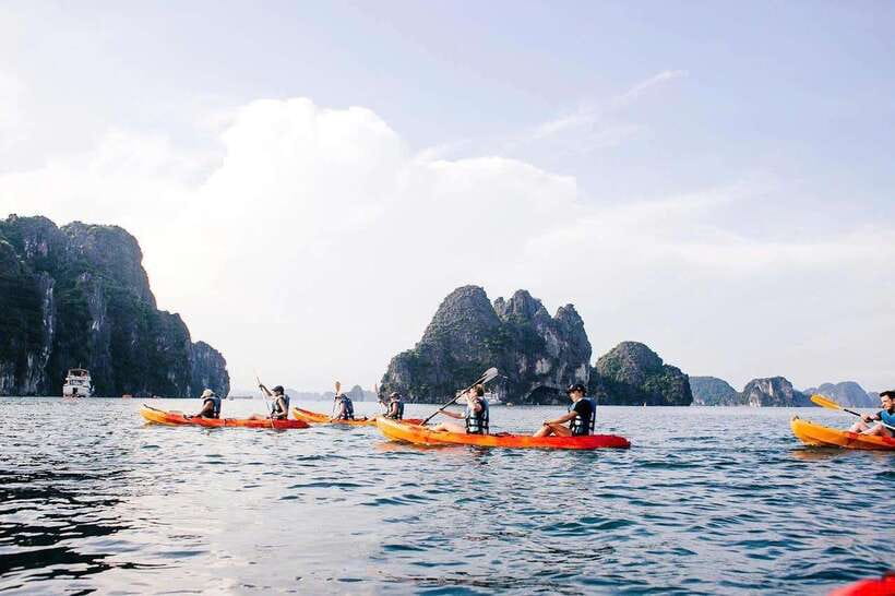 Halong Bay Luxury Cruise: Kayak&Swim,Cave, Party BEST SELLER - Titov Island: beach time or the peak