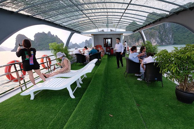 Halong Bay luxury day tour to Sung Sot Cave - Inside Sung Sot Cave at Bo Hon Archipelago