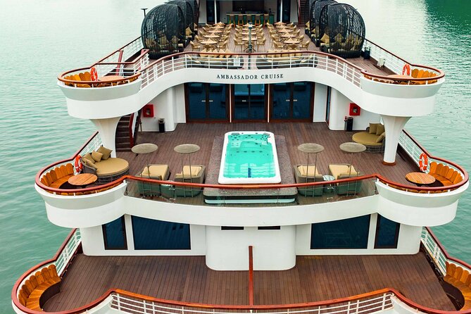 Halong Bay Luxury Dinner Cruise - Ambassador - Live band, DJ, and dancers on the fourth-floor sundeck