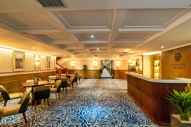 Halong Bay Luxury Dinner Cruise - Ambassador - City lights, Bai Chay Bridge, and the night route