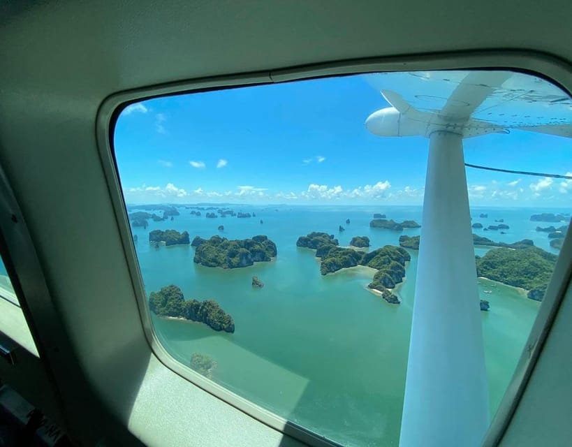 Halong Bay Seaplane - A bird's eye view experience from Sky - Dau Be Island and the edge of Bai Tu Long Bay