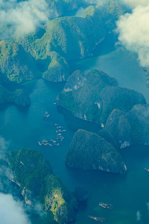 Halong Bay Seaplane - A bird's eye view experience from Sky - Tuan Chau Marina and the water takeoff