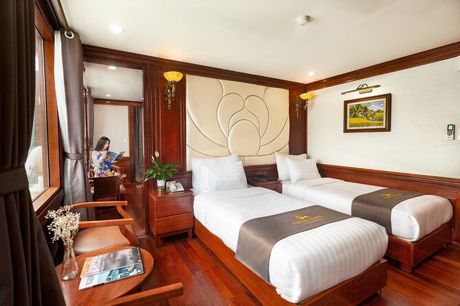 Halong Calypso Cruise 2d1n-All Inclusive Cruise with Transfer - Sunset, pool time, and onboard evening activities
