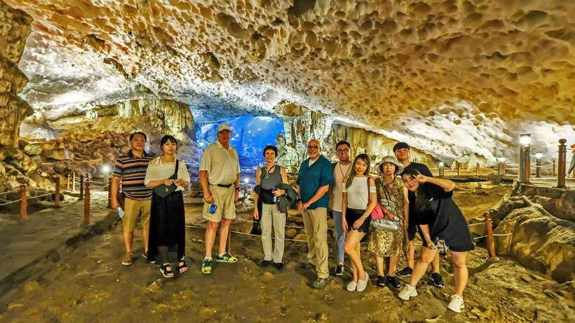 Halong Day Cruise Highlights with Big & Small Group Tours - Boarding at Tuan Chau Island