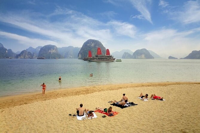 Halong Pandora 5 Star Cruise 2D1N-All Inclusive, cave, transfer - Afternoon kayaking, caves, and limestone islands