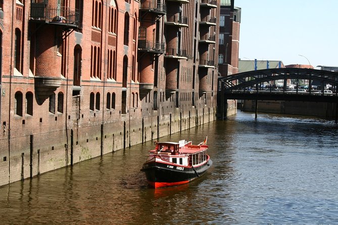 Hamburg harbor tour with a barge - Speicherstadt, Hamburg’s brick warehouse district