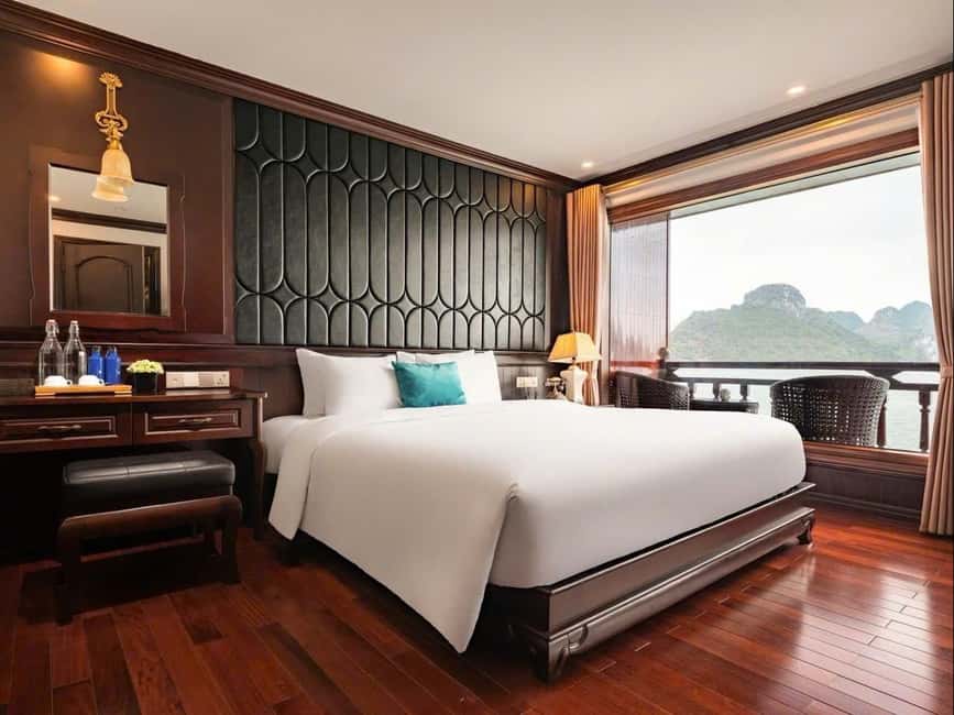 Hanoi: 2-Day Ha Long & Lan Ha Bay 5-Star Boat with Balcony - Day 1: lunch, limestone islands, and Lan Ha Bay
