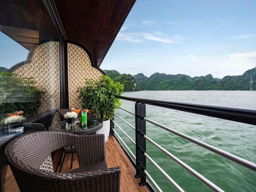 Hanoi: 2-Day Ha Long & Lan Ha Bay 5-Star Boat with Balcony - Sunset on the sundeck and the evening onboard