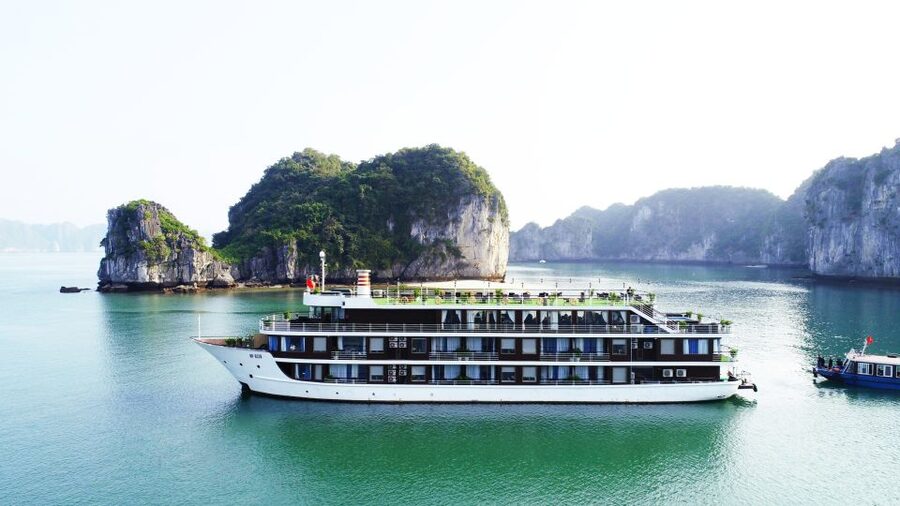 Hanoi: 2-Day Lan Ha, Ha Long Bay 5-star Cruise, Meals, Cabin - Sunset, spring rolls, and a night on the boat