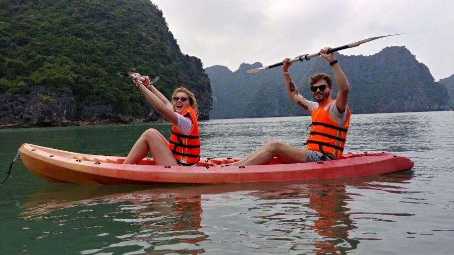 Hanoi: Full-Day Halong Bay 5-star Cruise with Kayak & Buffet - Titop Island, beach time, and the viewpoint
