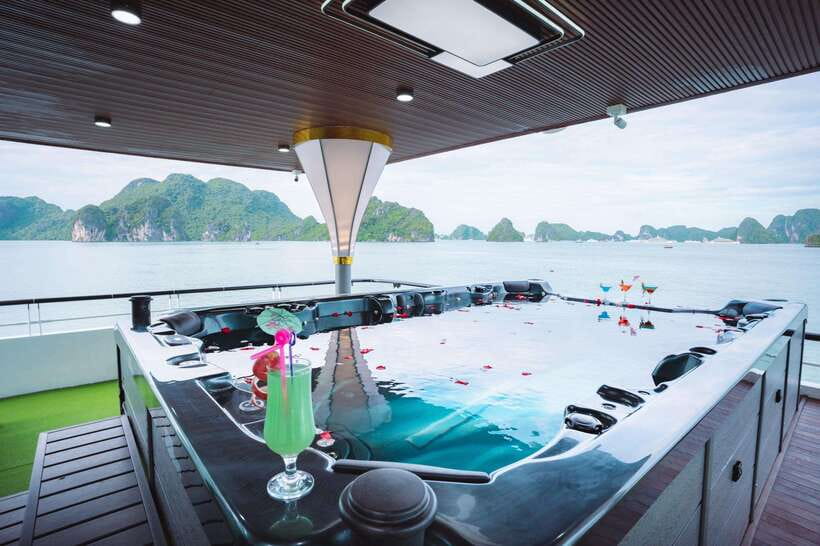 Hanoi: Ha Long Bay Day Tour - Apollo Cruise, Jacuzzi, Buffet - Boarding Apollo Cruise at noon