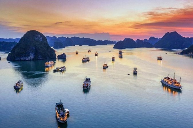 Hanoi - Ha Long Luxury Day Cruise with Kayak & Cave Adventure - The sundeck and sunset tea