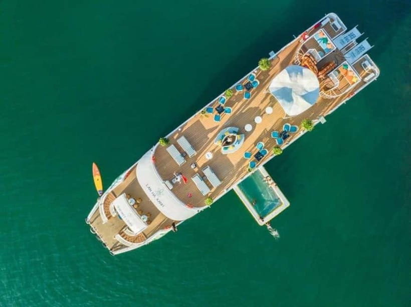 Hanoi: Lan Ha Bay & Cat Ba Island Day Trip on Luxury Cruise - A sunset party with fruit, biscuits, and tea