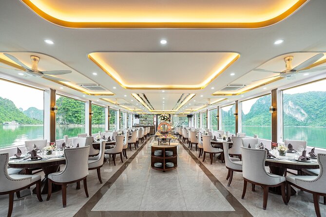 Hanoi Luxury Day Cruise to Ha Long Bay All Inclusive with Buffet - The cave stop and buffet lunch onboard