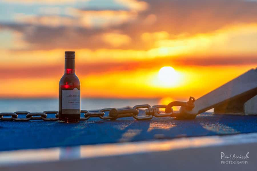 Hervey Bay: Relaxing Sunset Cruise with Champagne and Prawns - Prawns, grazing food, and a glass of Champagne