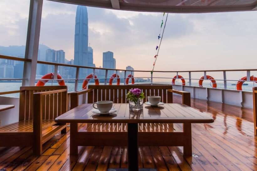 Hong Kong: Star Ferry Victoria Harbour Cruise & Light Show - Watching A Symphony of Lights from the deck