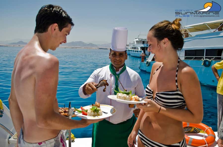 Hurghada: Luxury Orange Bay Cruise with Lunch and Pickup - The second reef stop and optional water sports
