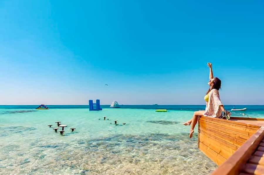 Hurghada: Orange Bay & Magawish Island Speedboat with Lunch - Two 20 minute snorkeling stops